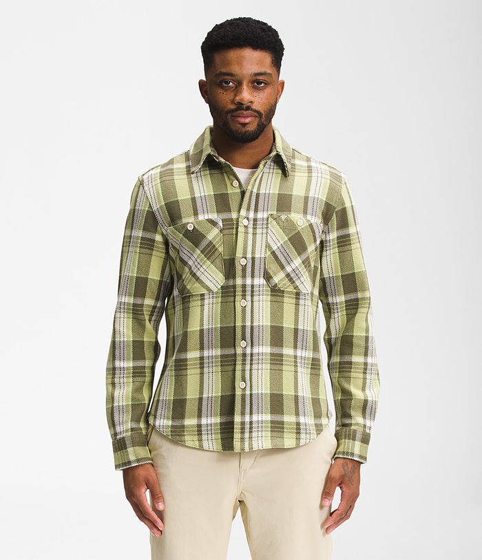 Camisa The North Face Hombre Valley Twill Flannel - Colombia TQRHLK495 - Verde